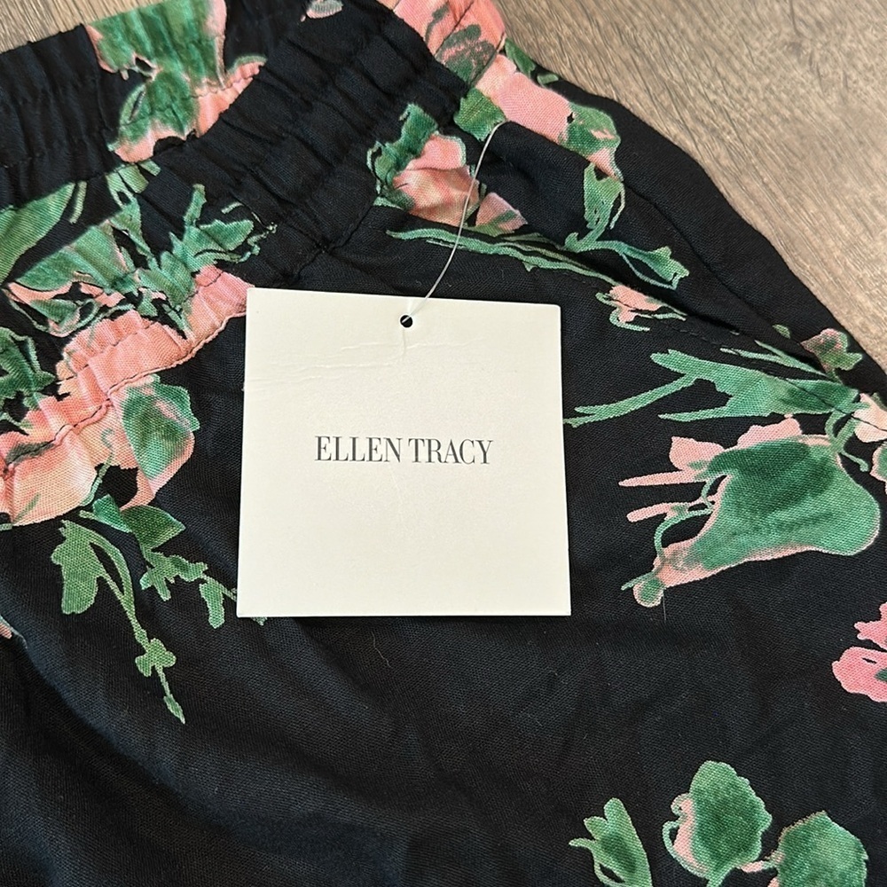 Ellen Tracy painted rose pants - Picture 5 of 8